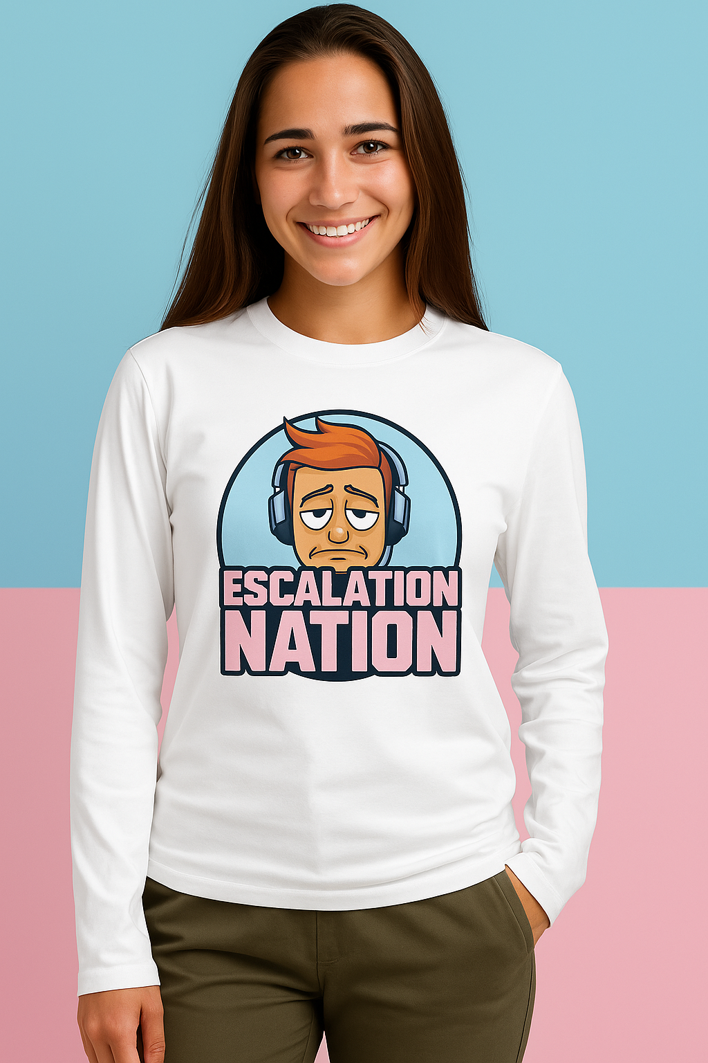 “Full Coverage, Zero Chill” – Long Sleeve Call Center Survival Tee