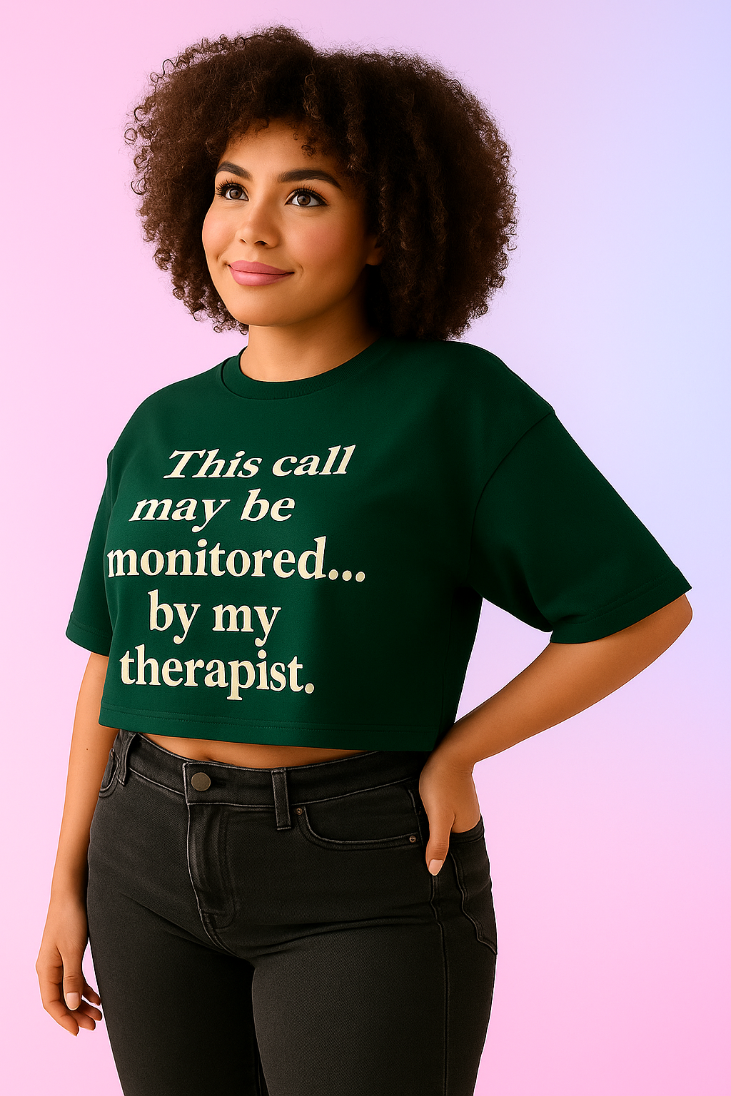 “half the shirt, all the attitude” – cropped oversized call center top bold edgy streetwear